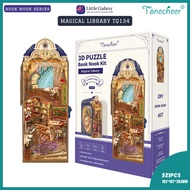 [ReadyStock][Valentine Gift] Tonecheer 3D Wooden Puzzle Book Nook Kit, Magical Library TQ134