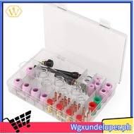 【W】71Pcs TIG Torch Stubborn Gas Lens 12 Glass Set for WP-17/18/26 TIG Welding Accessory Kit