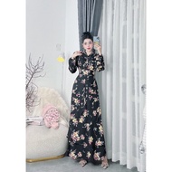 D1111 LONG DRESS BUNGA MUSLIMAH