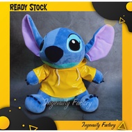 Disney Stitch 626 Yellow Raincoat Big Ear Girls & Kids Soft Stuffed Plushing Cartoon Stuffed Plush T