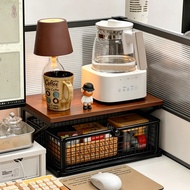 [COD] Desk Organizer Rack Wooden Office Cubicle Storage Shelf Coffee Mug Cup Display Stand