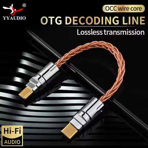 Lightning to Type-C Cable OTG Cable Adapter HiFi Portable DAC/Headphone Amplifier OTG Audio Adapter 