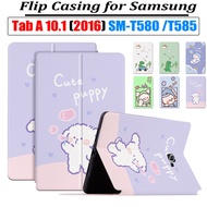 Casing Samsung Galaxy Tab A (2016) 10.1" SM-T580 SM-T585 A6 T580 T585 Cute Pattern Sweat proof Case TabA 2016 With S-Pen SM-P580 SM-P585 High Quality Leather Flip PU Stand Cover