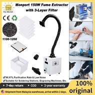 【Local delivery】Monport 150W Fume Extractor with A 3-Layer Filter & 99.97% Purification Rate & Low N