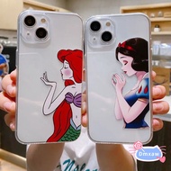 Disney Snow White Mermaid Phone Case For Vivo Y28 4G Y38 Y03 4G Y18 Y200E V30 Lite Y22 Y22S Y35 Y27 