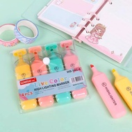 MACARON PASTEL 801-4 4PCS HIGHLIGHTER HIGHLIGHTING MARKER FOR OFFICE SCHOOL SUPPLIES