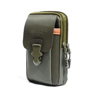 New 23.3cm Mobile Phone Bag Men Wear Belt Multifunctional Waterproof Outdoor Waterproof Oxford Cloth Bag Wear-Resistant Elderly Waist Bag