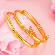 Luxury Imitation 24k Gold Bracelet Four-Leaf Clover Jewelry Live Rose Jossa Gold Bracelet 9.29
