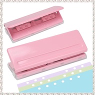 [kjyxgsncsjxsm] Hole Puncher-Adjustable 6-Hole Metal Punch with Ruler& Hole Guide, 6-Ring Binder Pun