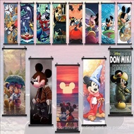 Disney Minnie Mouse Wallpaper, Wall Art, Canvas Scroll Painting, Home Decor Gift, Hanging Scroll Pos