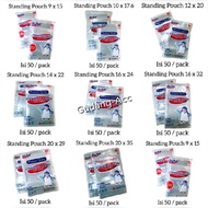 Plastic Standing Pouch Clip 16x24 Cm/Standing Snack Packaging Seal Width 16x24cm