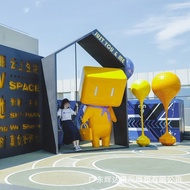 Sculpture Floor Doll Meichen Shopping Mall Anime Glass Steel Large Cartoon Outdoor Decoration Charac