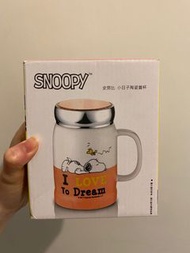 史努比SNOOPY 小日子陶瓷蓋杯500ml