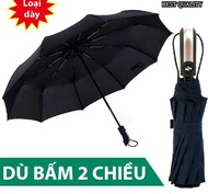 DÙ 2 CHIỀU TỰ XẾP CAO CẤP SIZE LỚN - Ô Dù Bấm Mở Tự Động Cách Nhiệt Xếp Gọn - Dù tự động 2 chiều chố