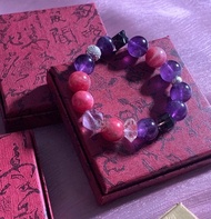 Crystal.EAA 火運新年設計款手串 艷紫妖紅 摩根石 薔薇輝 紫水晶