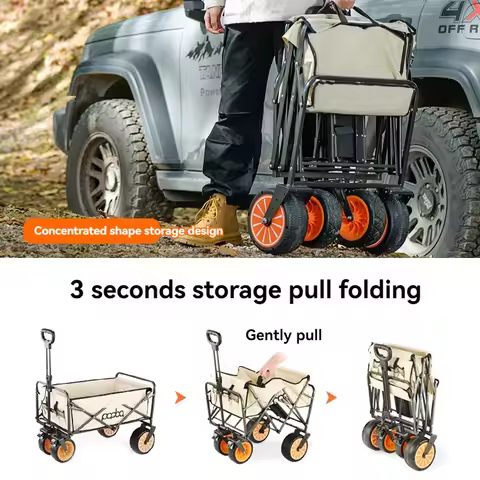 Electric Camp Car, Outdoor Camping Caring, Portable Campes Cares Picnic Car Can Carry People, Foldab