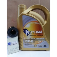 MERCEDES-BENZ M266 W169 W245 A-CLASS, B-CLASS OIL FILTER + KOYOMA 5W40 FULLY SYNTHETIC ENGINE OIL