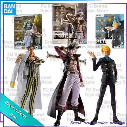 SHF Action Figures for Bandai Dracule Mihawk Sanji Borsalino ROMANCE DAWN ONE PIECE Anime Toys Model