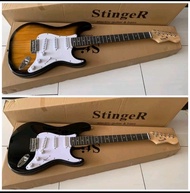 GITAR ELEKTRIK MERK STINGER free packing kayu