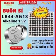 LR44 Khay 100 viên AG13 Nuoxing Pin alkaline 1.5v an toàn- bền bỉ