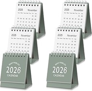 Kosiz 6 Pcs Mini Desk Calendar Nov. 2024-Dec. 2025 Twin Wire Binding Standing Small Desktop Calendar