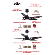 Deka Baby Fan DF BABY LED (Black) Deka Remote Control Ceiling Fan with LED Light 46 inches [2 unit] 