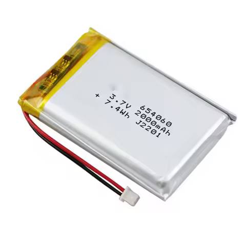 2/5/10/20Pcs 3.7V 2000mAh 654060 Lithium Polymer Ion Battery 2.0mm JST Connector