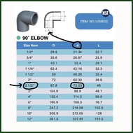 ▬ PVC ELBOW 90MM X 45° BLUE FOR CLEAN WAER ======================================== PVC ELBOW 3" X