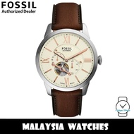 (OFFICIAL WARRANTY) Fossil ME3266 Automatic Townsman Multifunction Brown Leather Watch (2 Years Foss