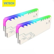 [Vktech] RGB RAM Heatsink DDR DDR3 DDR4 Memory Heat Spreader Cooler for Desktop PC