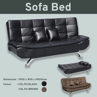 Sofa Bed Leather / FOLDABLE SOFA BED / 3 SEATER SOFA
