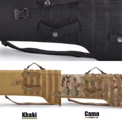 3 Color Tactical Shotgun Scabbard Holster Gun Bags Assault Long Gun Knife Hunting Bag Pouch Case