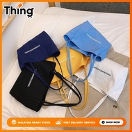 Kstyle Women Fashion Classy Elegant Simple Large Capacity Premium Canvas Travel Outing Casual Handba