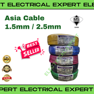 Asia Kabel 2.5mm 1.5mm SIRIM approved 100% Full pure copper Insulated PVC single cable Wiring cable