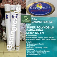( per 1 roll ) kain katun putih lembut POLINO SILK POLYNOSILK SARI WARNA rollan lebar 120 cm isi 54 