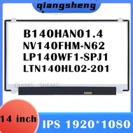14'' Laptop Lcd Screen Lp140wf1-spj1 Ltn140hl02-201 Nv140fhm-n62 B140han01.4 Ips 1920x1080 72% Ntsc 