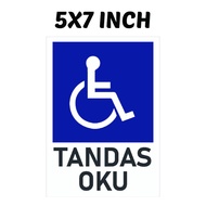 STIKER OKU : STICKER TANDAS OKU 5 X 7 INCH