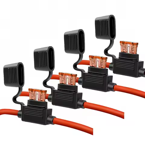 10 Gauge Fuse Holder 4Pcs - 10 AWG Inline Fuse Holder with 40 AMP ATC Blade Fuses