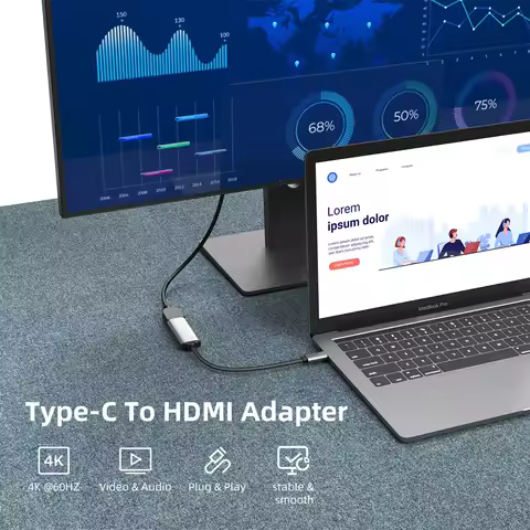 USB Type C to HDMI Adapter USB 3.1 USB-C to HDMI Adapter Converter for MacBook Air Pro/Huawei Matebo