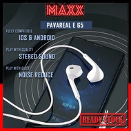 PAVAREAL E65 Earphone in ear Headphone Press To Play Headset Android 3.5mm