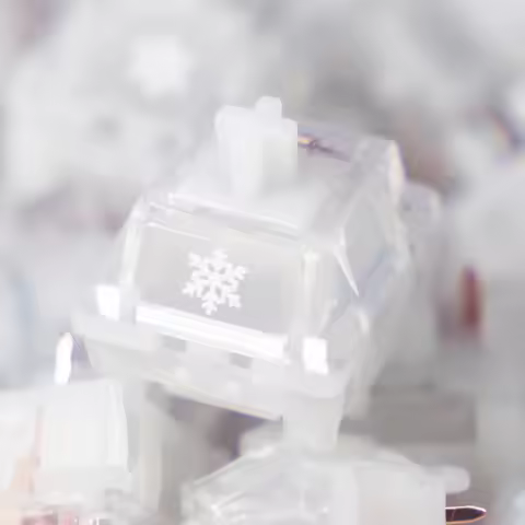 HMX Snowflake Linear Switch 5Pin Mechanical Keyboard Switch H2 Large Ball Base POM Stem Creamy Thock