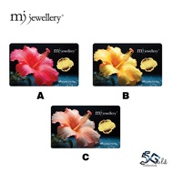 MJ Jewellery 5G Gold Collection 375 Hibiscus Series Gold Bar F30 - 0.25G