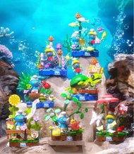 JAKI藍精靈SMURF守護美好海底世界盲盒積木