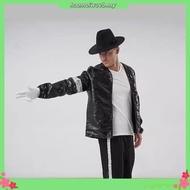 MJ Michael Jackson Coat Billie Jean Jacket Glove Children Adult Men's and Women's Party Cosplay Cost