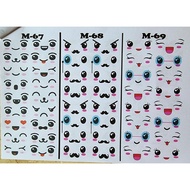 MATA Edible stamp / edible picture / food stickers / drink stickers / emojis / 6 eyes