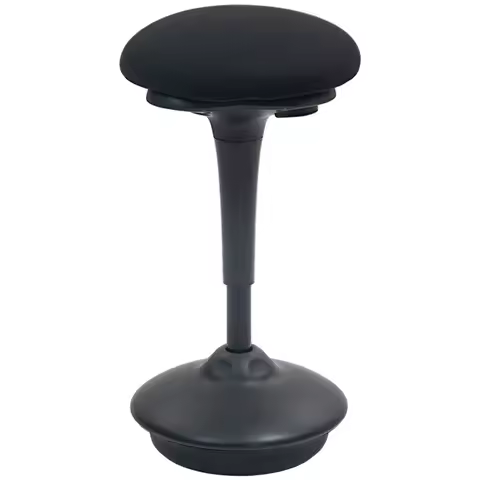 Backless Wobble Chair, Adjustable Active Ergonomic Stool Chair, with Rocking Motion, Padded, Black