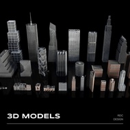 3D MODEL | 🏙️ Skyscraper & European Building Architecture Models – C4D | Blender