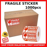 Sticker Fragile  Warning Label Pos laju Courier Urgent Sticker Mudah Pecah  Stiker Fragile 1000 PCS