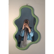 WAVE MIRROR | SAGE AESTHETIC MIRROR | MODERN ABSTRACT AESTHETIC MIRROR | AESTHETIC Hanging Mirror