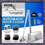 051 Automatic Door Closer Aluminum Fireproof Heavy Duty 2 Speed Magnetic 180 Degree Automatic Hydrau